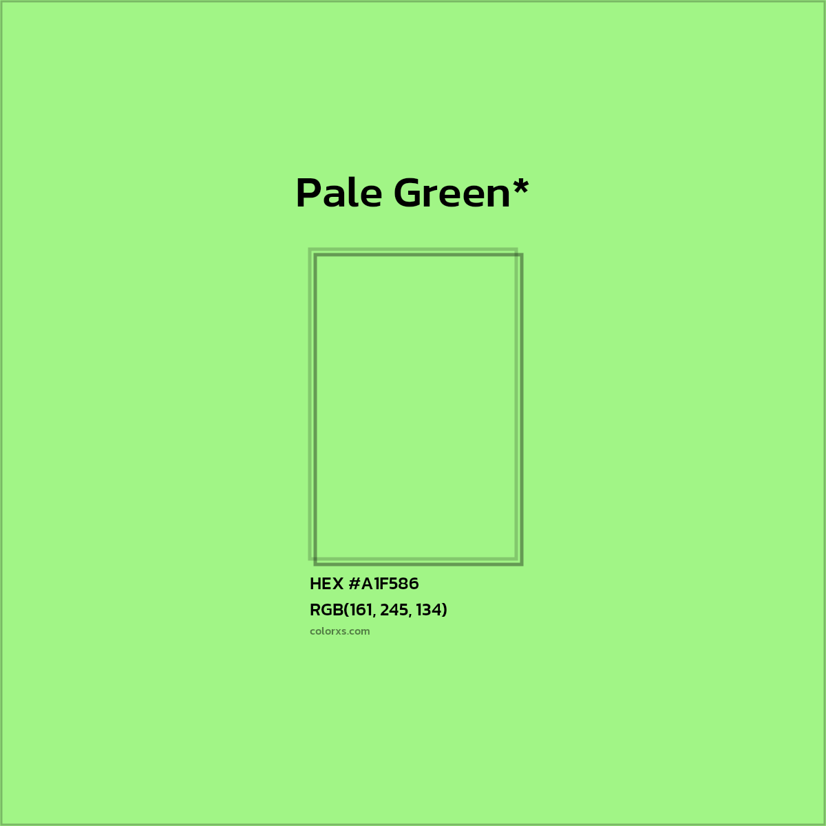 HEX #A1F586 Color Name, Color Code, Palettes, Similar Paints, Images