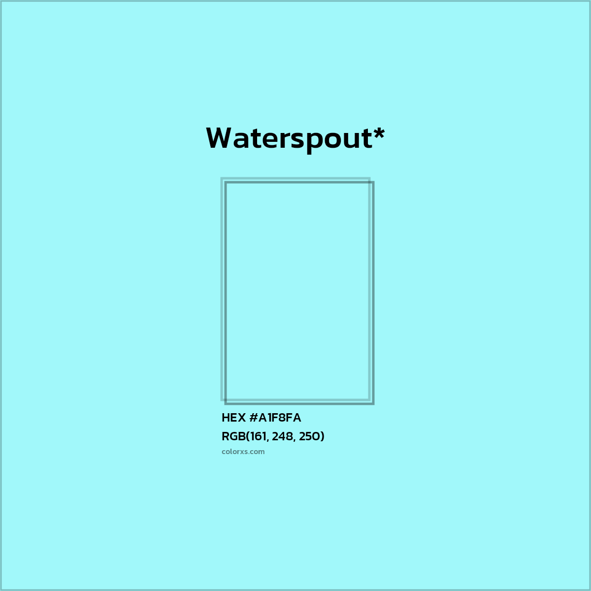 HEX #A1F8FA Color Name, Color Code, Palettes, Similar Paints, Images
