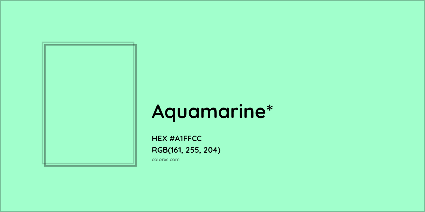 HEX #A1FFCC Color Name, Color Code, Palettes, Similar Paints, Images