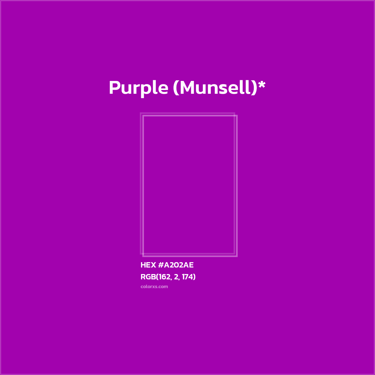 HEX #A202AE Color Name, Color Code, Palettes, Similar Paints, Images