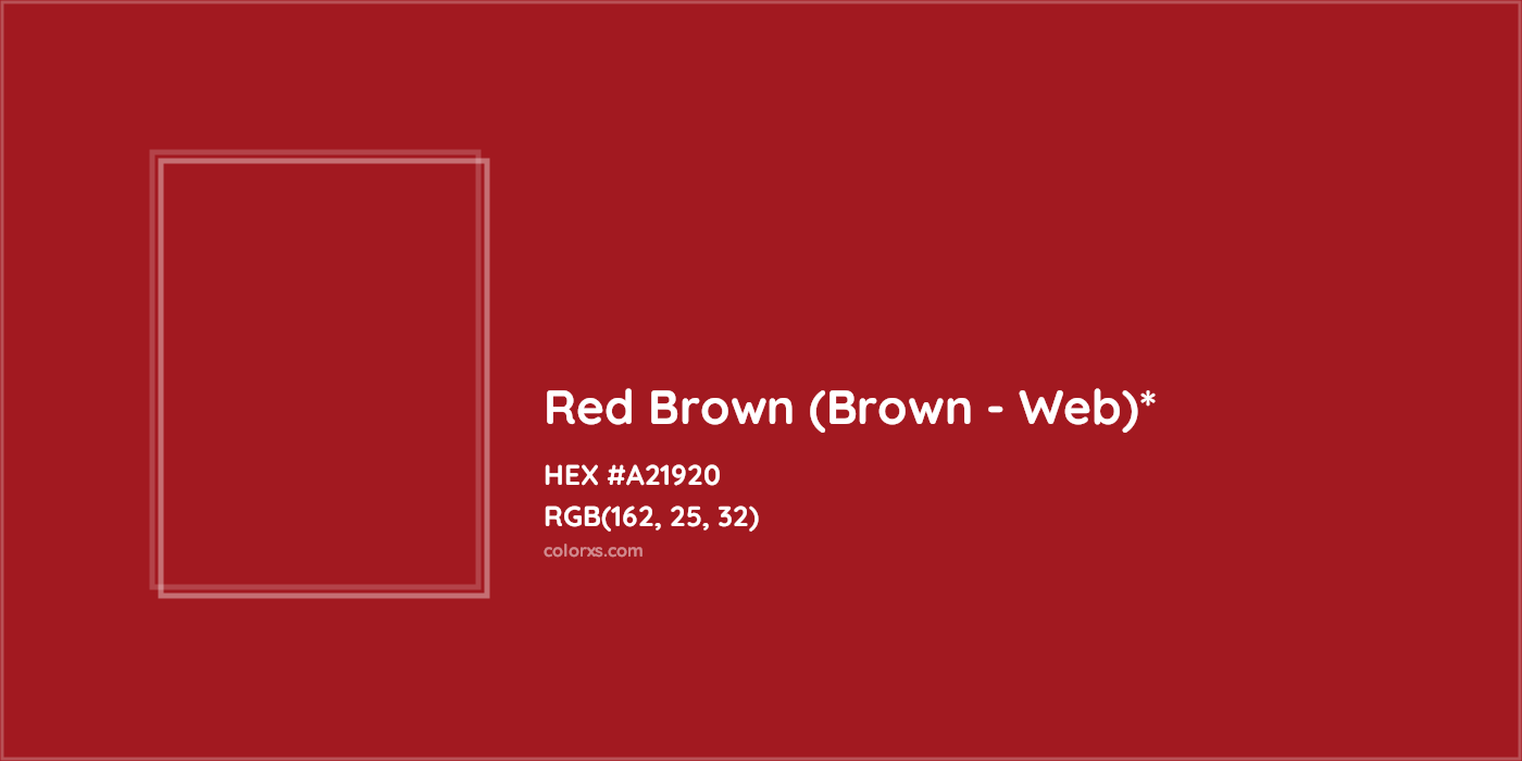 HEX #A21920 Color Name, Color Code, Palettes, Similar Paints, Images