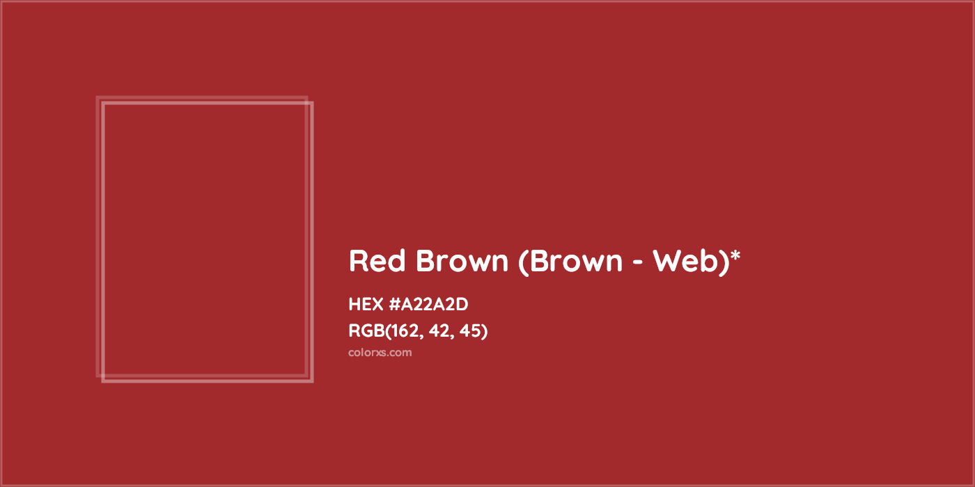 HEX #A22A2D Color Name, Color Code, Palettes, Similar Paints, Images