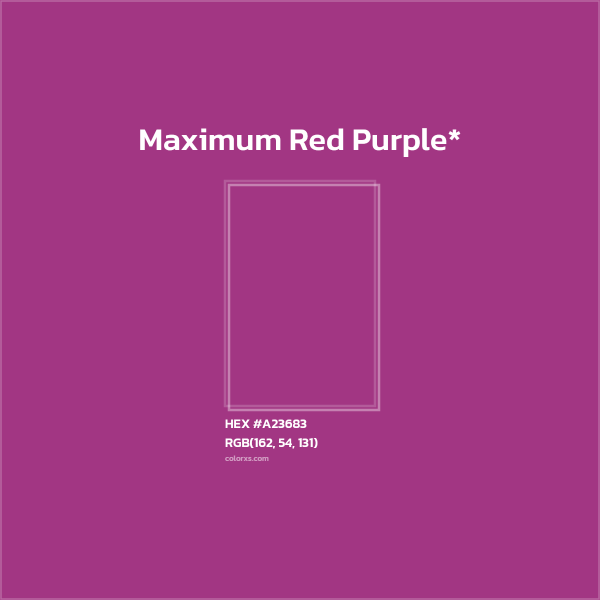 HEX #A23683 Color Name, Color Code, Palettes, Similar Paints, Images
