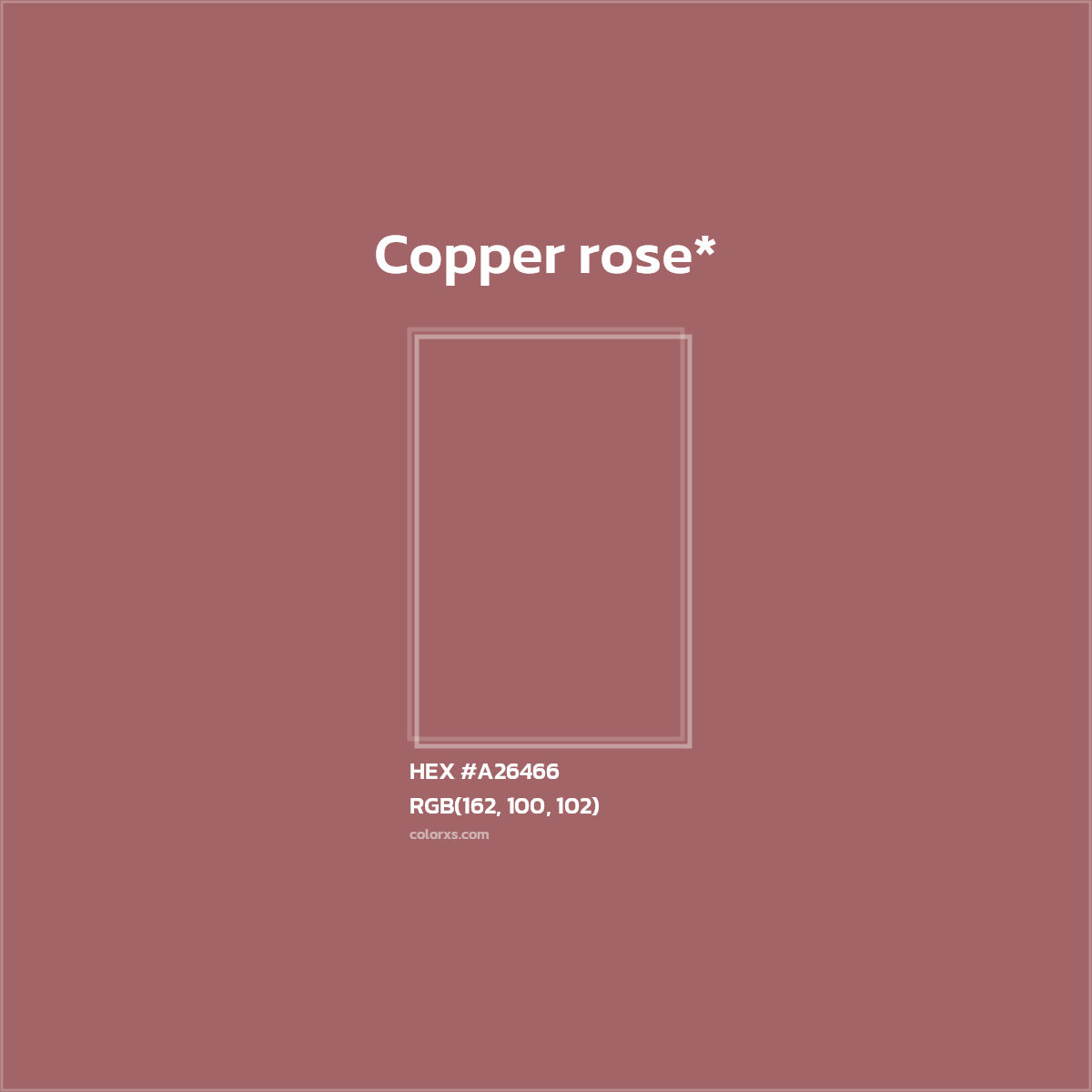 HEX #A26466 Color Name, Color Code, Palettes, Similar Paints, Images