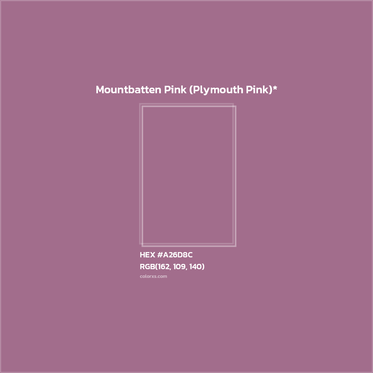 HEX #A26D8C Color Name, Color Code, Palettes, Similar Paints, Images