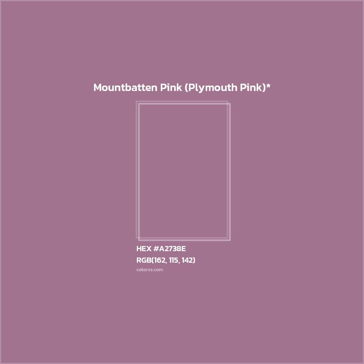 HEX #A2738E Color Name, Color Code, Palettes, Similar Paints, Images