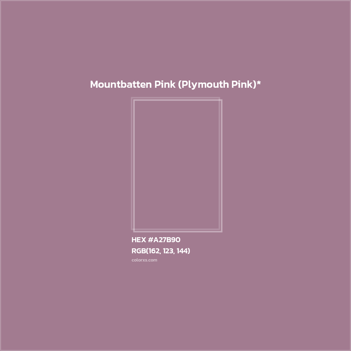 HEX #A27B90 Color Name, Color Code, Palettes, Similar Paints, Images
