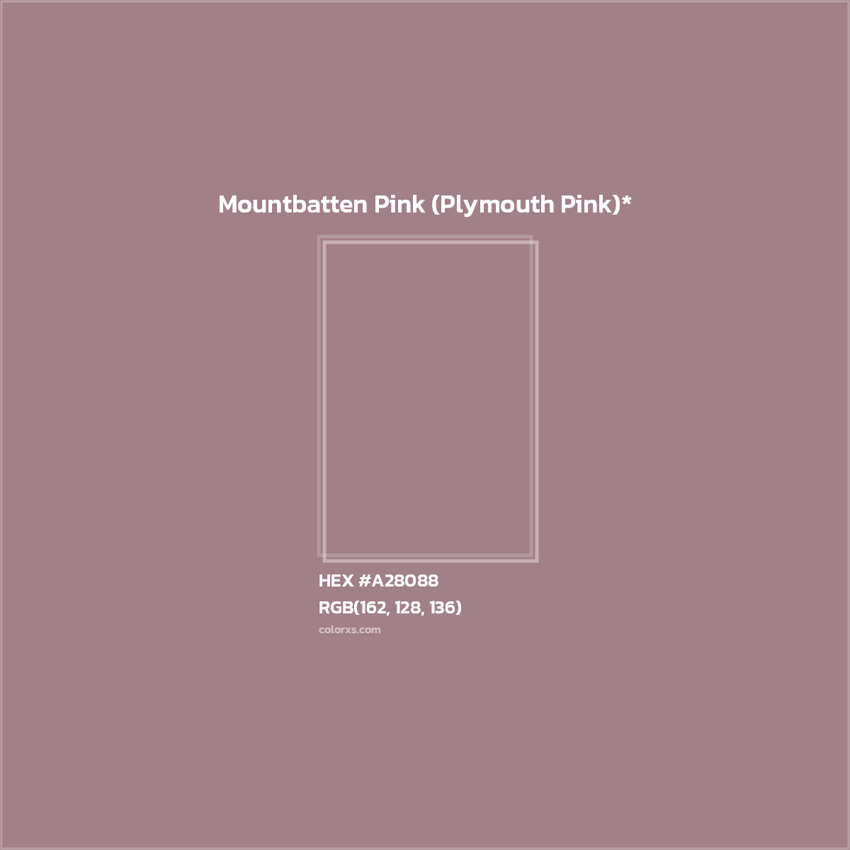 HEX #A28088 Color Name, Color Code, Palettes, Similar Paints, Images