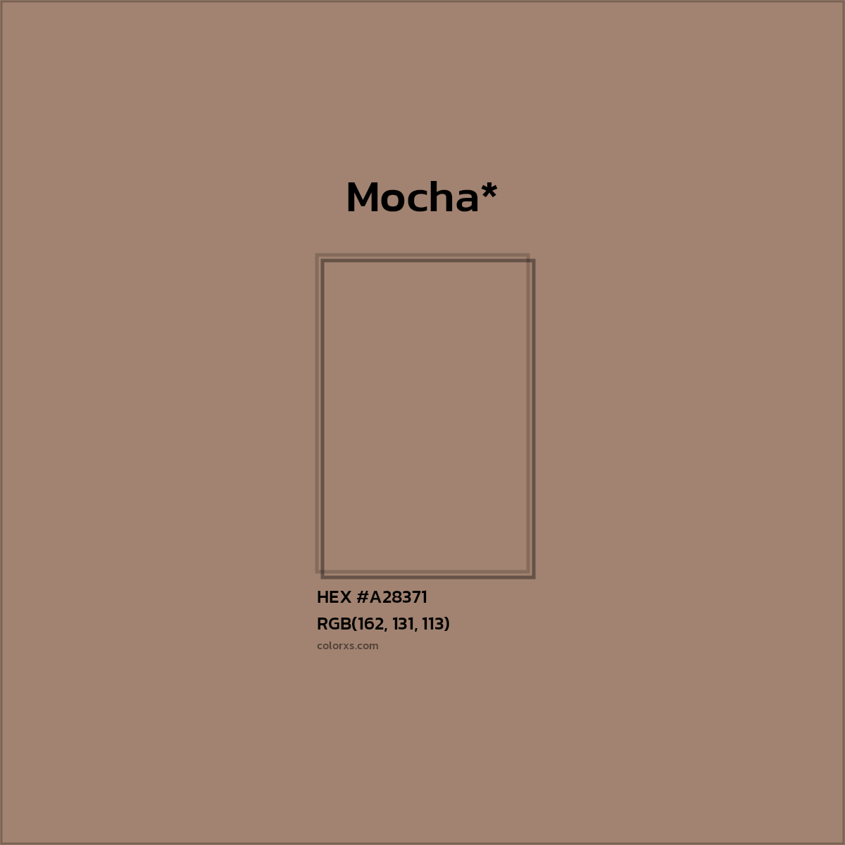 HEX #A28371 Color Name, Color Code, Palettes, Similar Paints, Images