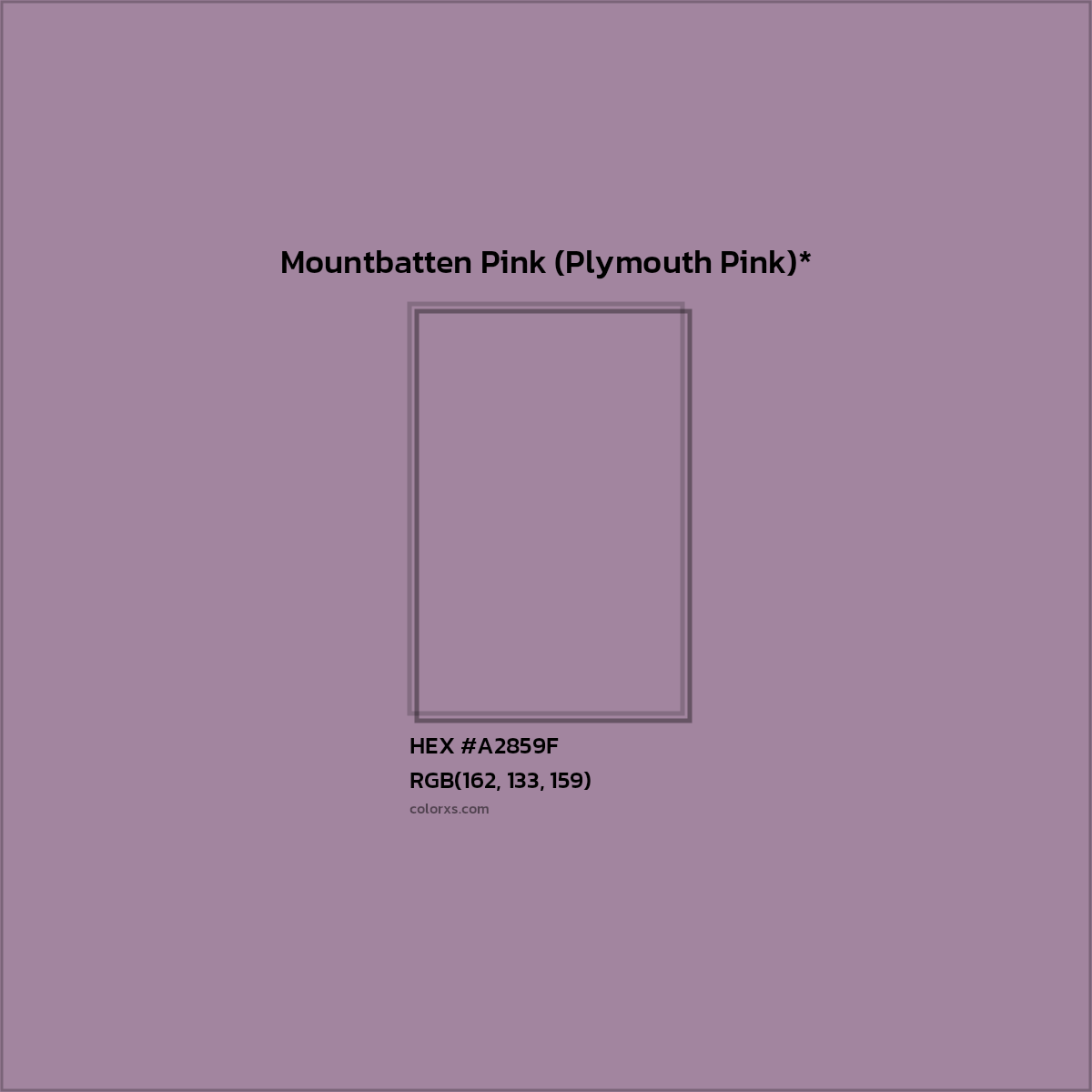 HEX #A2859F Color Name, Color Code, Palettes, Similar Paints, Images