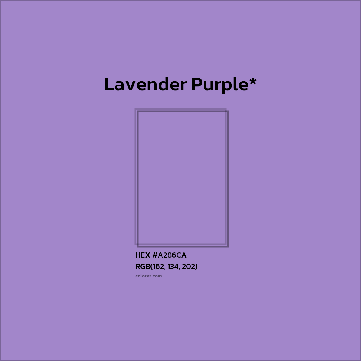 HEX #A286CA Color Name, Color Code, Palettes, Similar Paints, Images