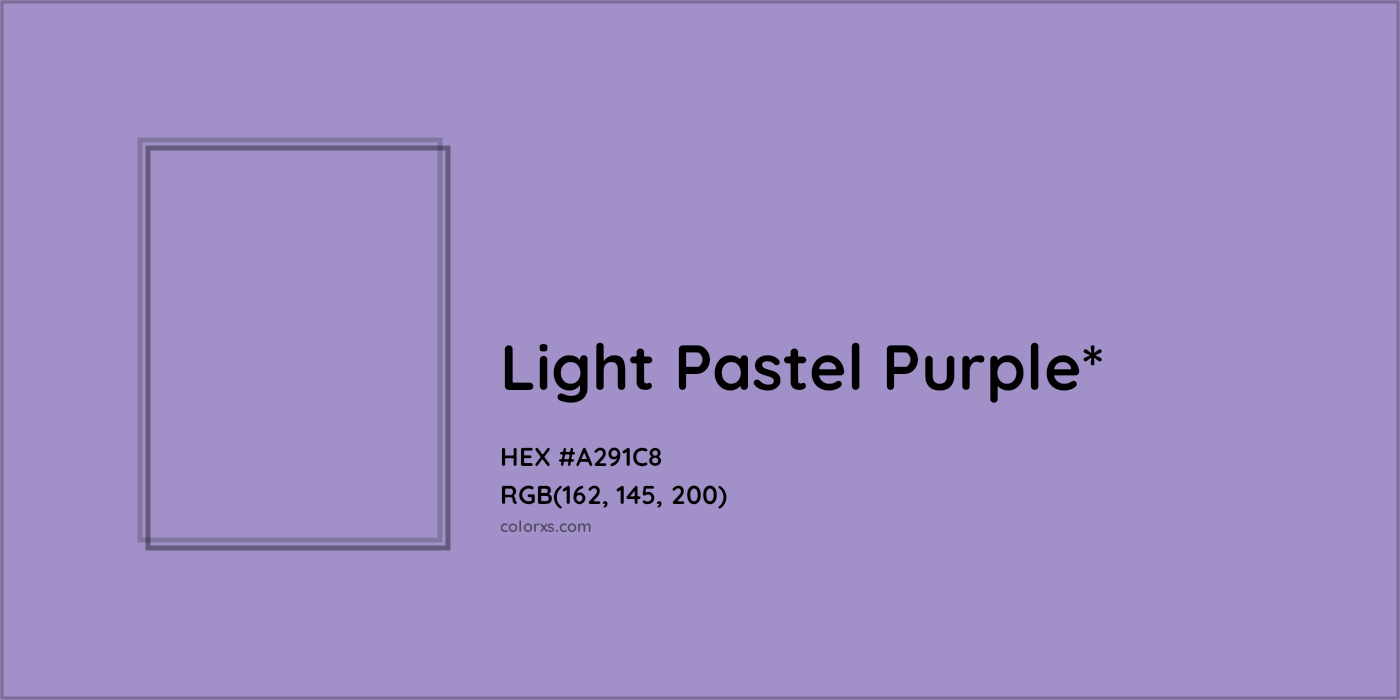 HEX #A291C8 Color Name, Color Code, Palettes, Similar Paints, Images