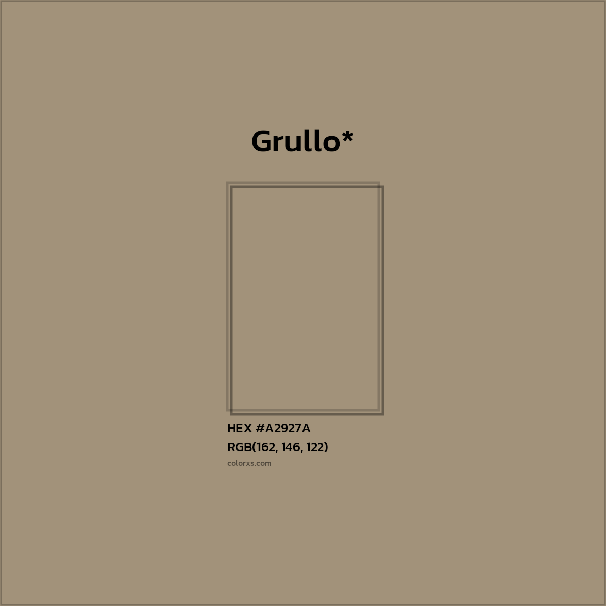 HEX #A2927A Color Name, Color Code, Palettes, Similar Paints, Images