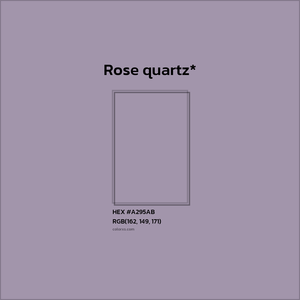 HEX #A295AB Color Name, Color Code, Palettes, Similar Paints, Images