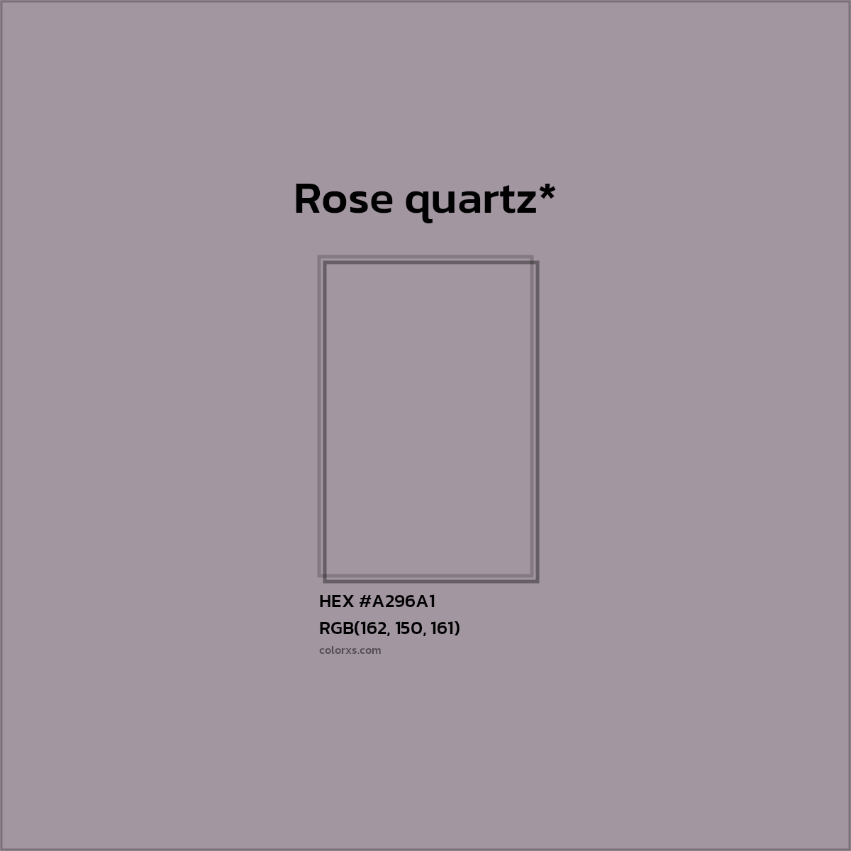 HEX #A296A1 Color Name, Color Code, Palettes, Similar Paints, Images