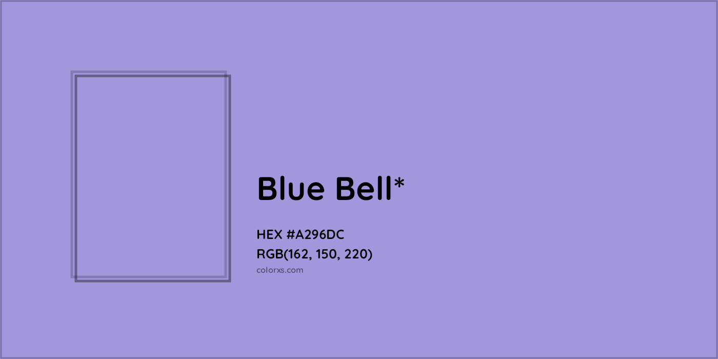 HEX #A296DC Color Name, Color Code, Palettes, Similar Paints, Images