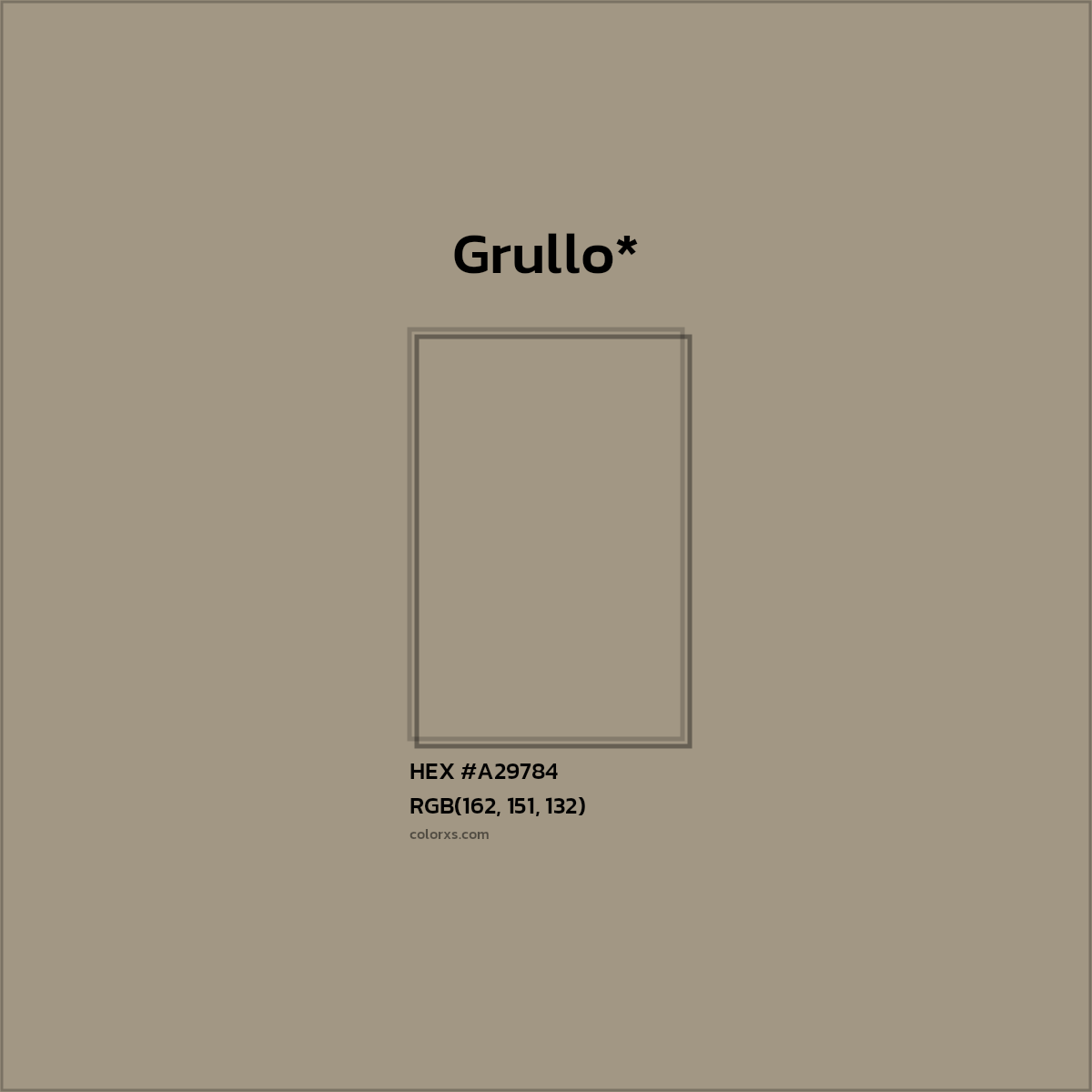 HEX #A29784 Color Name, Color Code, Palettes, Similar Paints, Images