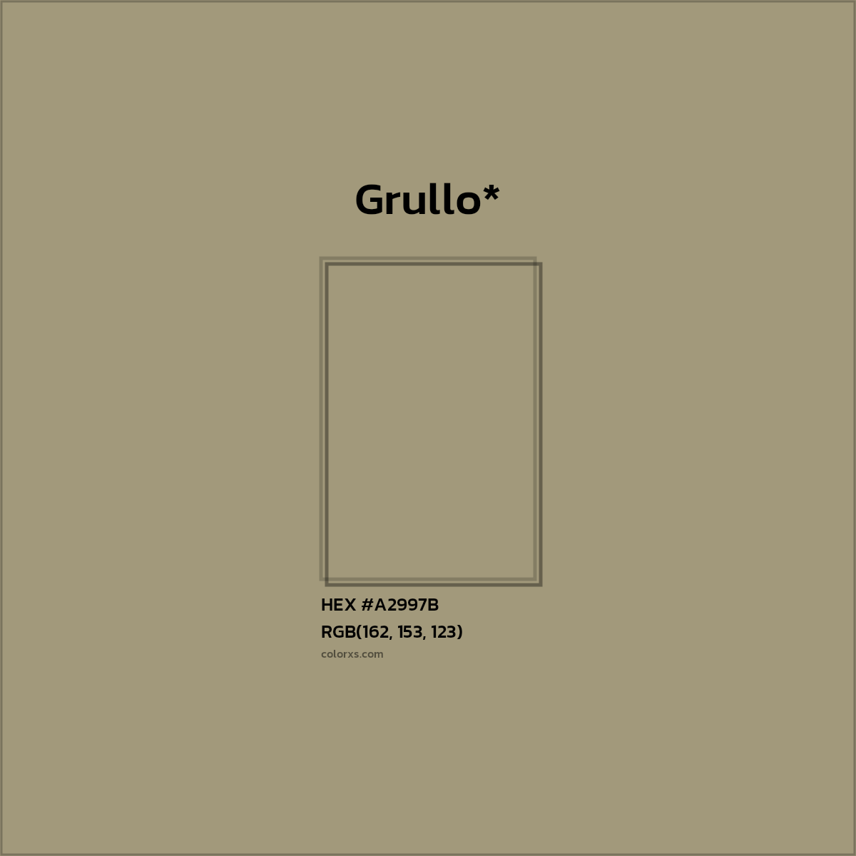 HEX #A2997B Color Name, Color Code, Palettes, Similar Paints, Images
