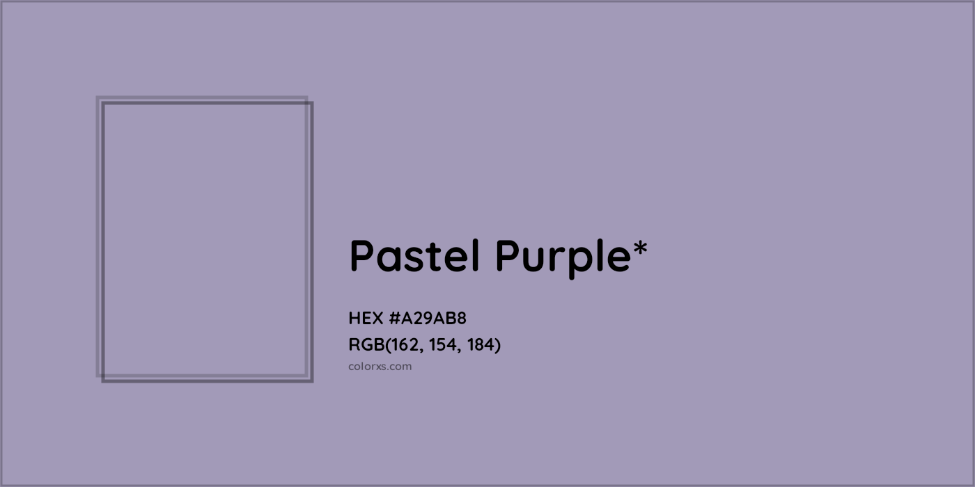 HEX #A29AB8 Color Name, Color Code, Palettes, Similar Paints, Images