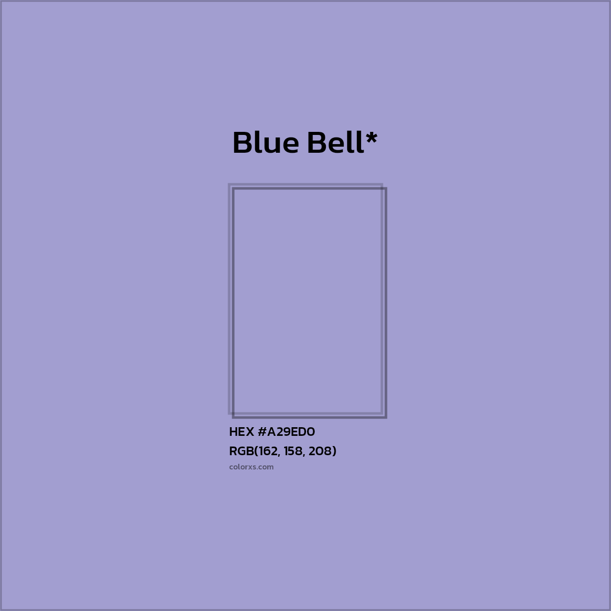 HEX #A29ED0 Color Name, Color Code, Palettes, Similar Paints, Images