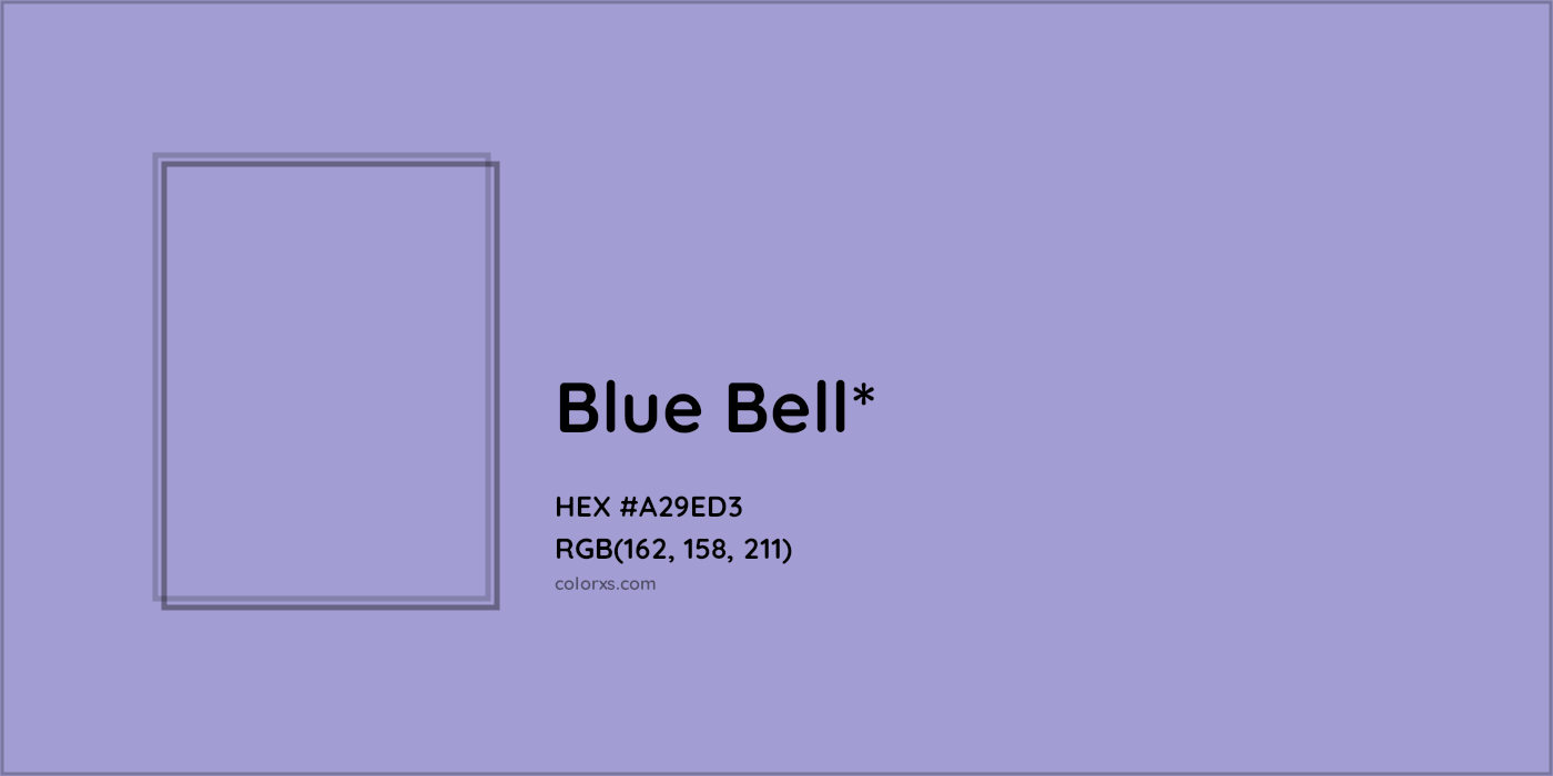 HEX #A29ED3 Color Name, Color Code, Palettes, Similar Paints, Images