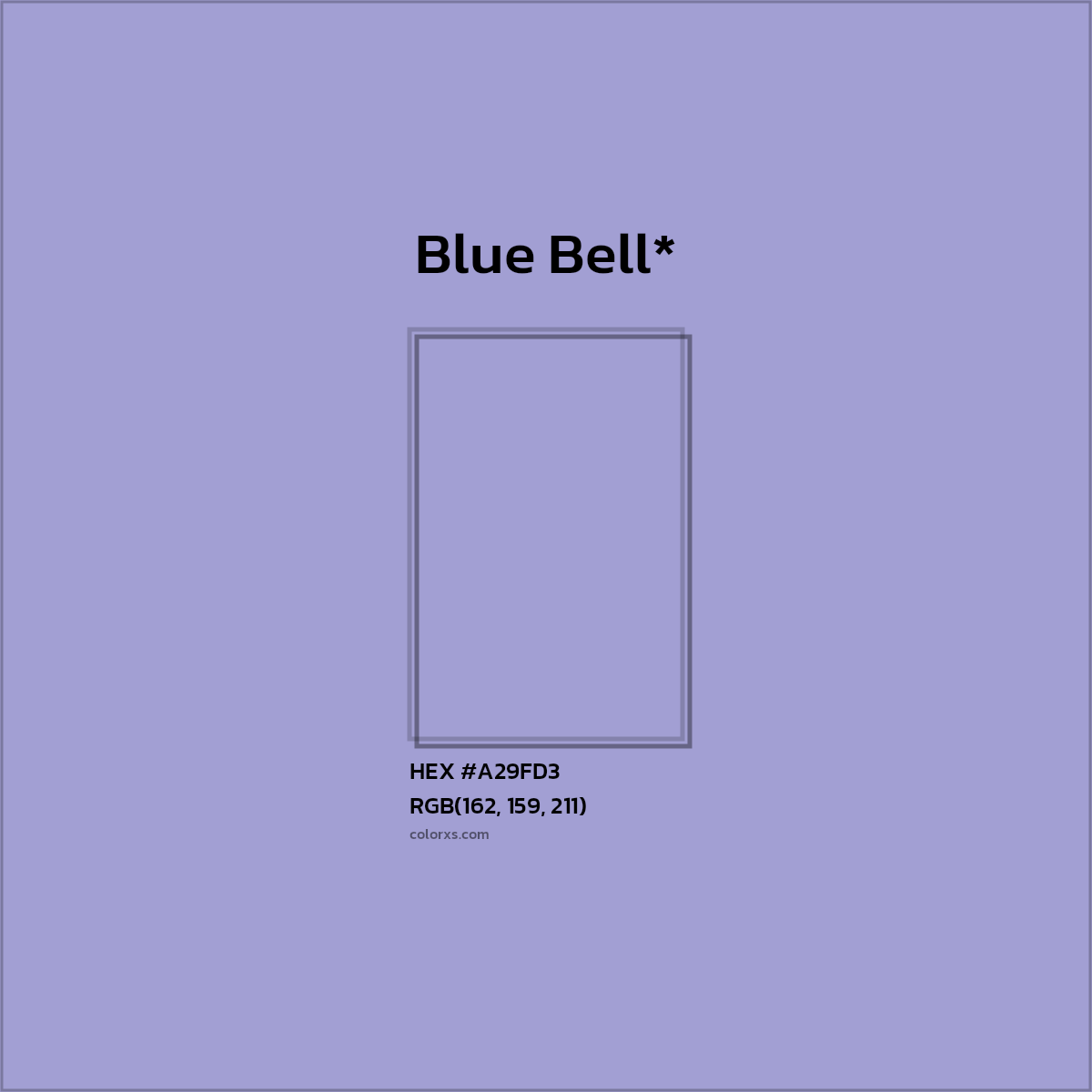 HEX #A29FD3 Color Name, Color Code, Palettes, Similar Paints, Images