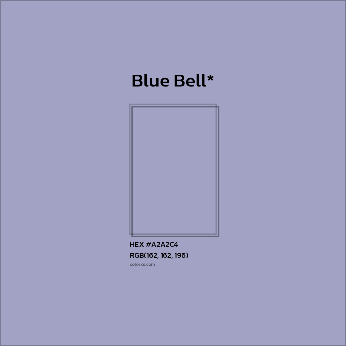 HEX #A2A2C4 Color Name, Color Code, Palettes, Similar Paints, Images