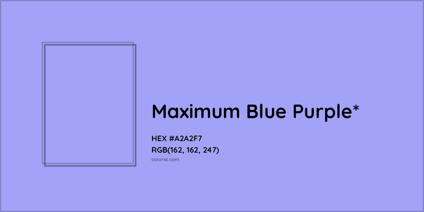 HEX #A2A2F7 Color Name, Color Code, Palettes, Similar Paints, Images