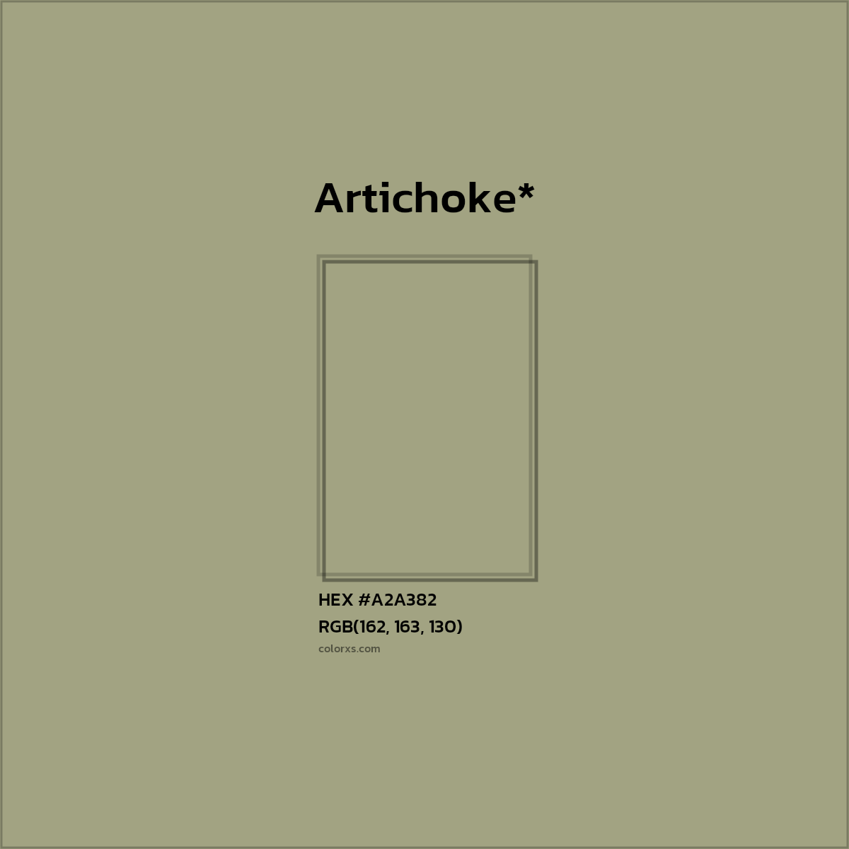 HEX #A2A382 Color Name, Color Code, Palettes, Similar Paints, Images
