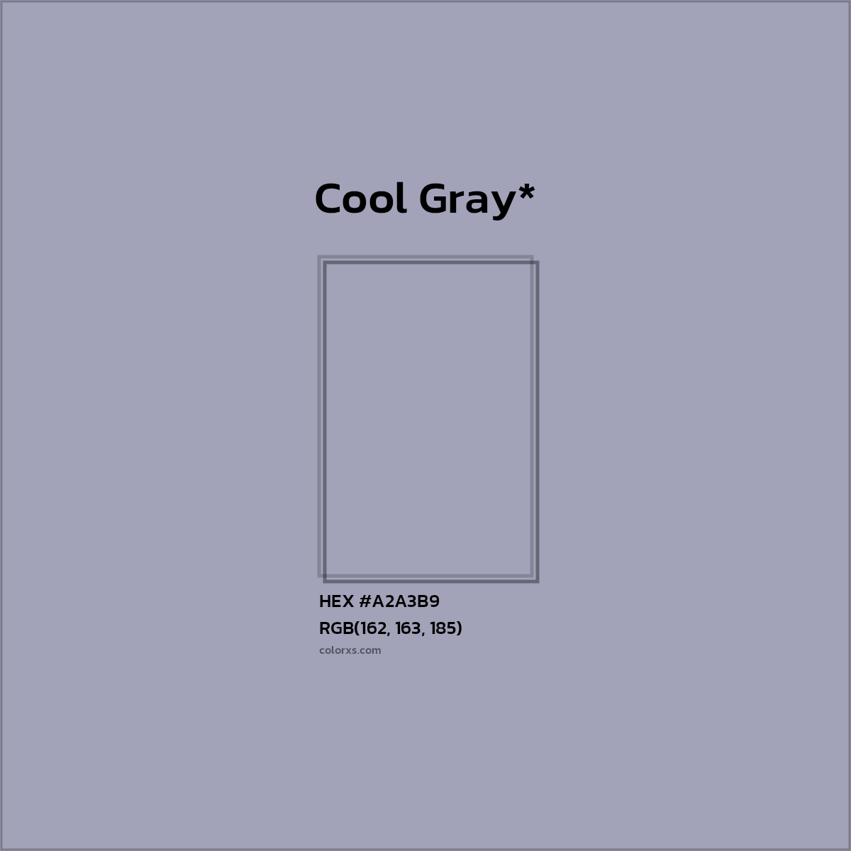 HEX #A2A3B9 Color Name, Color Code, Palettes, Similar Paints, Images