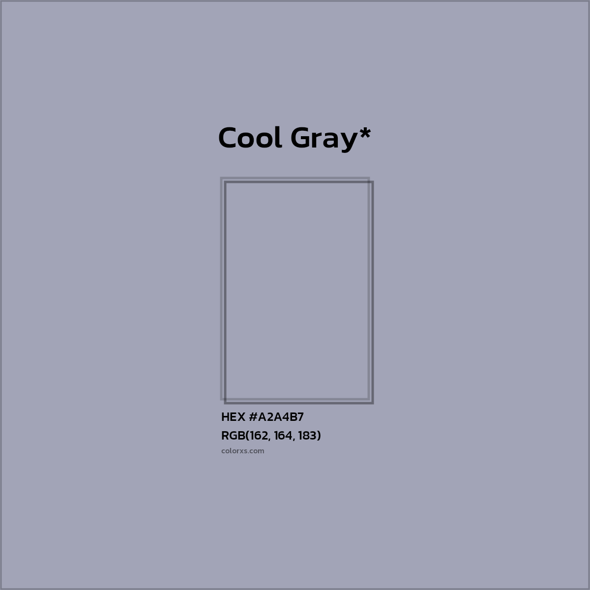 HEX #A2A4B7 Color Name, Color Code, Palettes, Similar Paints, Images
