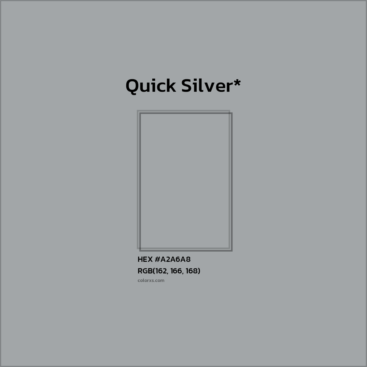 HEX #A2A6A8 Color Name, Color Code, Palettes, Similar Paints, Images