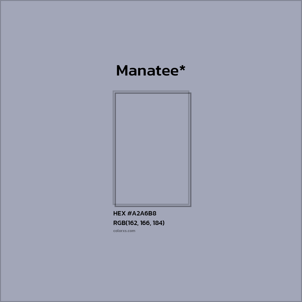 HEX #A2A6B8 Color Name, Color Code, Palettes, Similar Paints, Images
