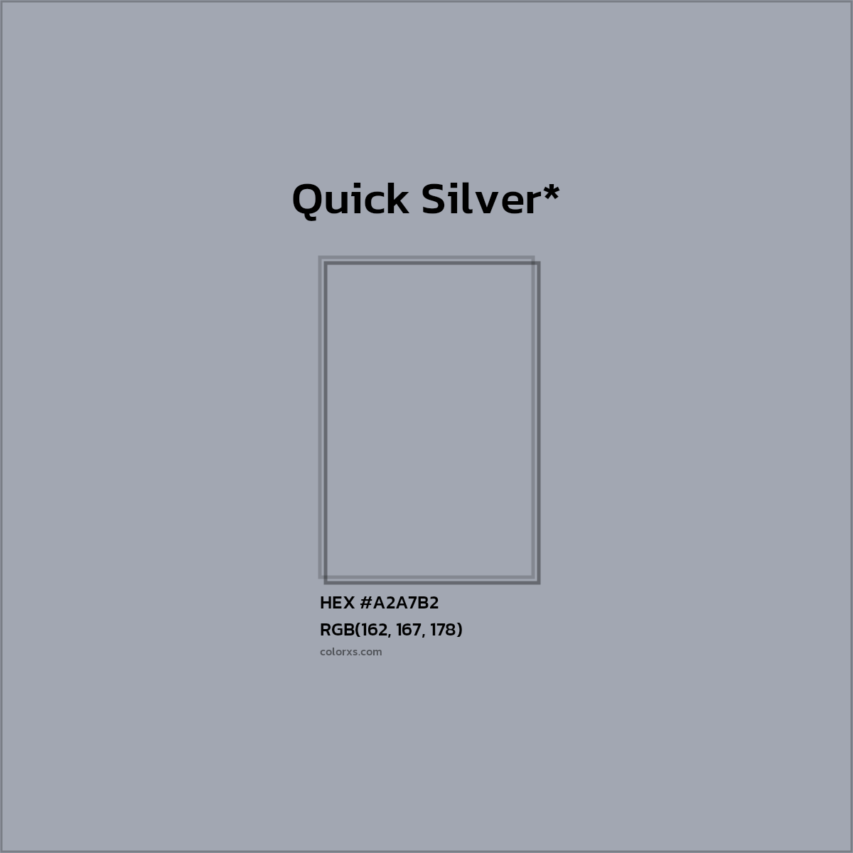 HEX #A2A7B2 Color Name, Color Code, Palettes, Similar Paints, Images