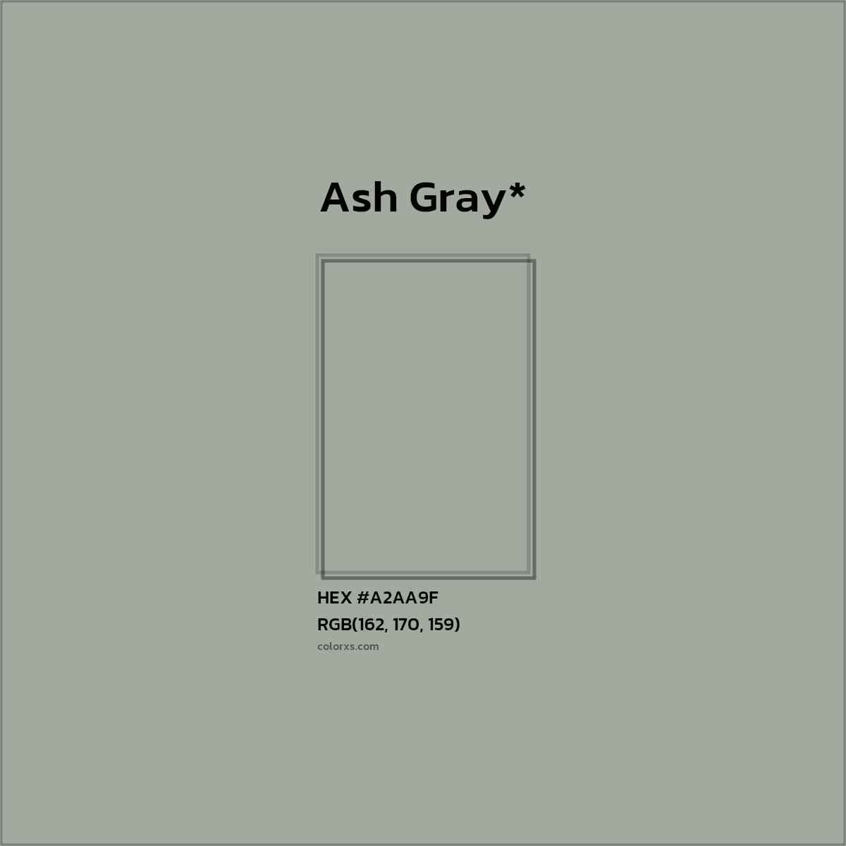 HEX #A2AA9F Color Name, Color Code, Palettes, Similar Paints, Images