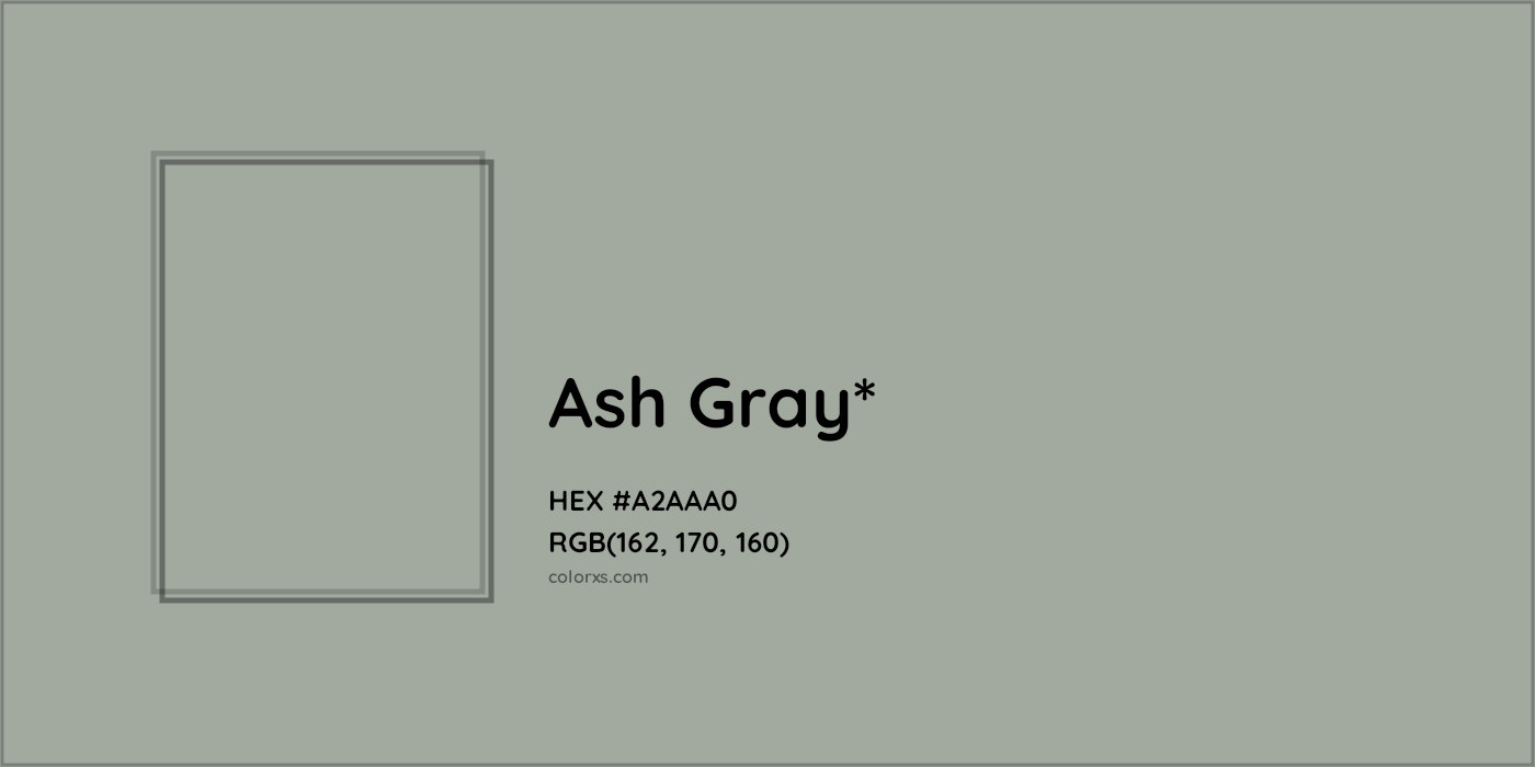 HEX #A2AAA0 Color Name, Color Code, Palettes, Similar Paints, Images