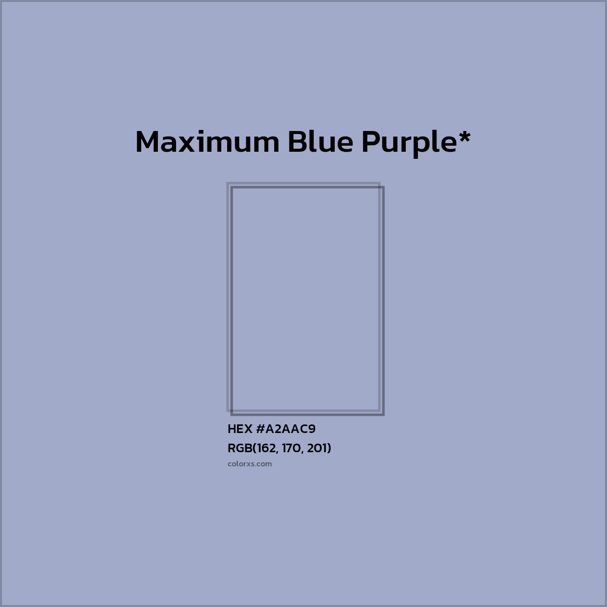 HEX #A2AAC9 Color Name, Color Code, Palettes, Similar Paints, Images