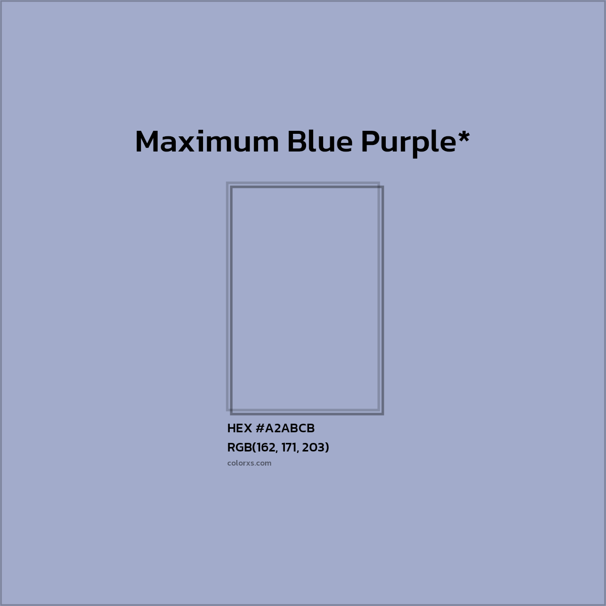 HEX #A2ABCB Color Name, Color Code, Palettes, Similar Paints, Images