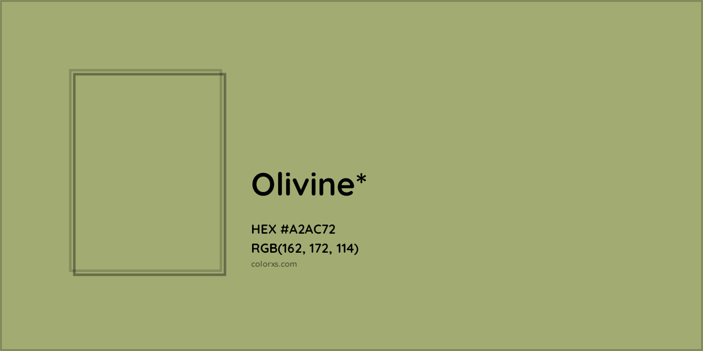 HEX #A2AC72 Color Name, Color Code, Palettes, Similar Paints, Images