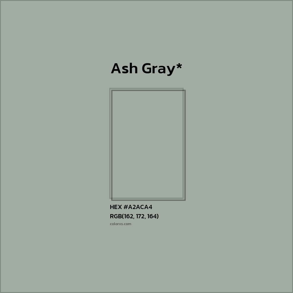 HEX #A2ACA4 Color Name, Color Code, Palettes, Similar Paints, Images