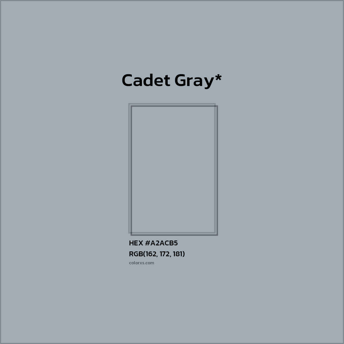 HEX #A2ACB5 Color Name, Color Code, Palettes, Similar Paints, Images