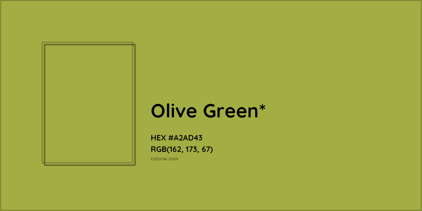 HEX #A2AD43 Color Name, Color Code, Palettes, Similar Paints, Images