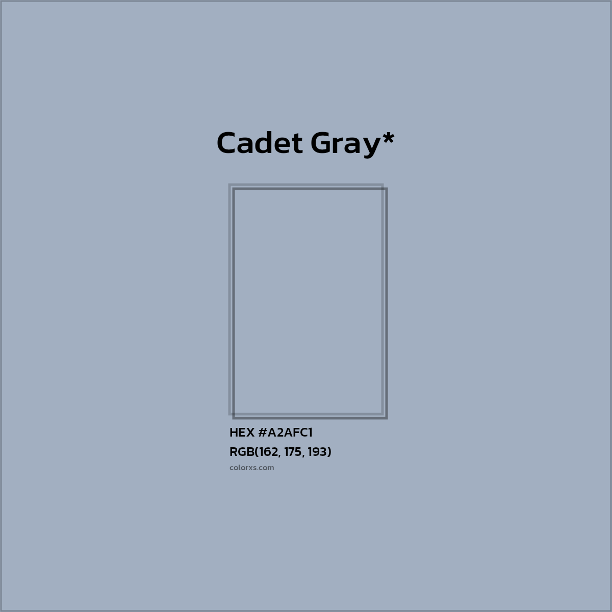 HEX #A2AFC1 Color Name, Color Code, Palettes, Similar Paints, Images