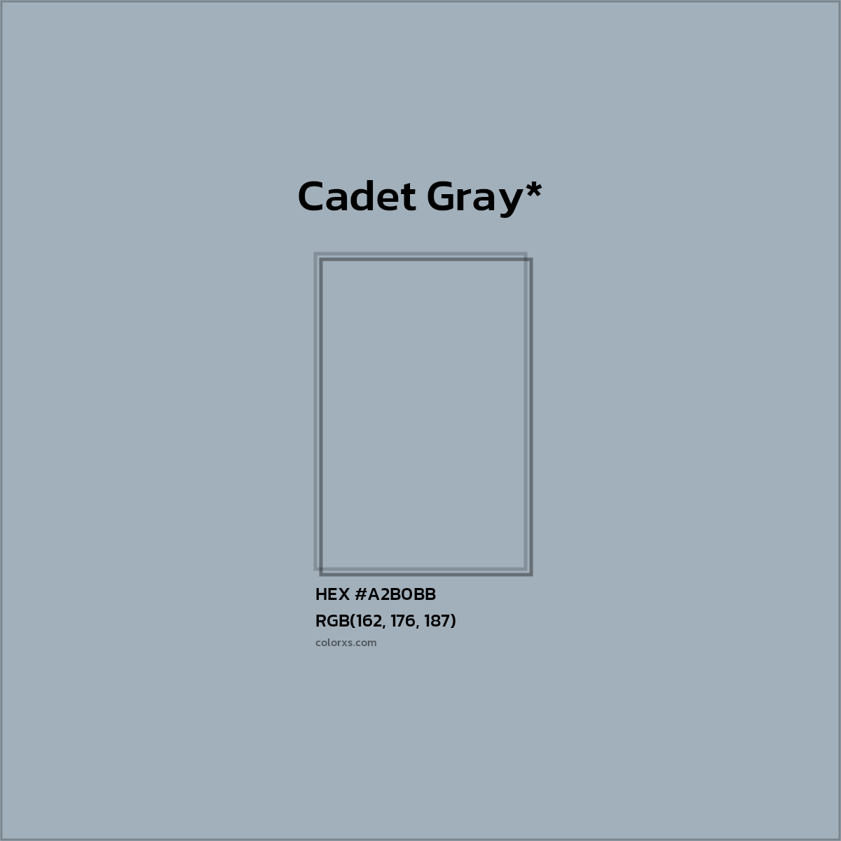 HEX #A2B0BB Color Name, Color Code, Palettes, Similar Paints, Images