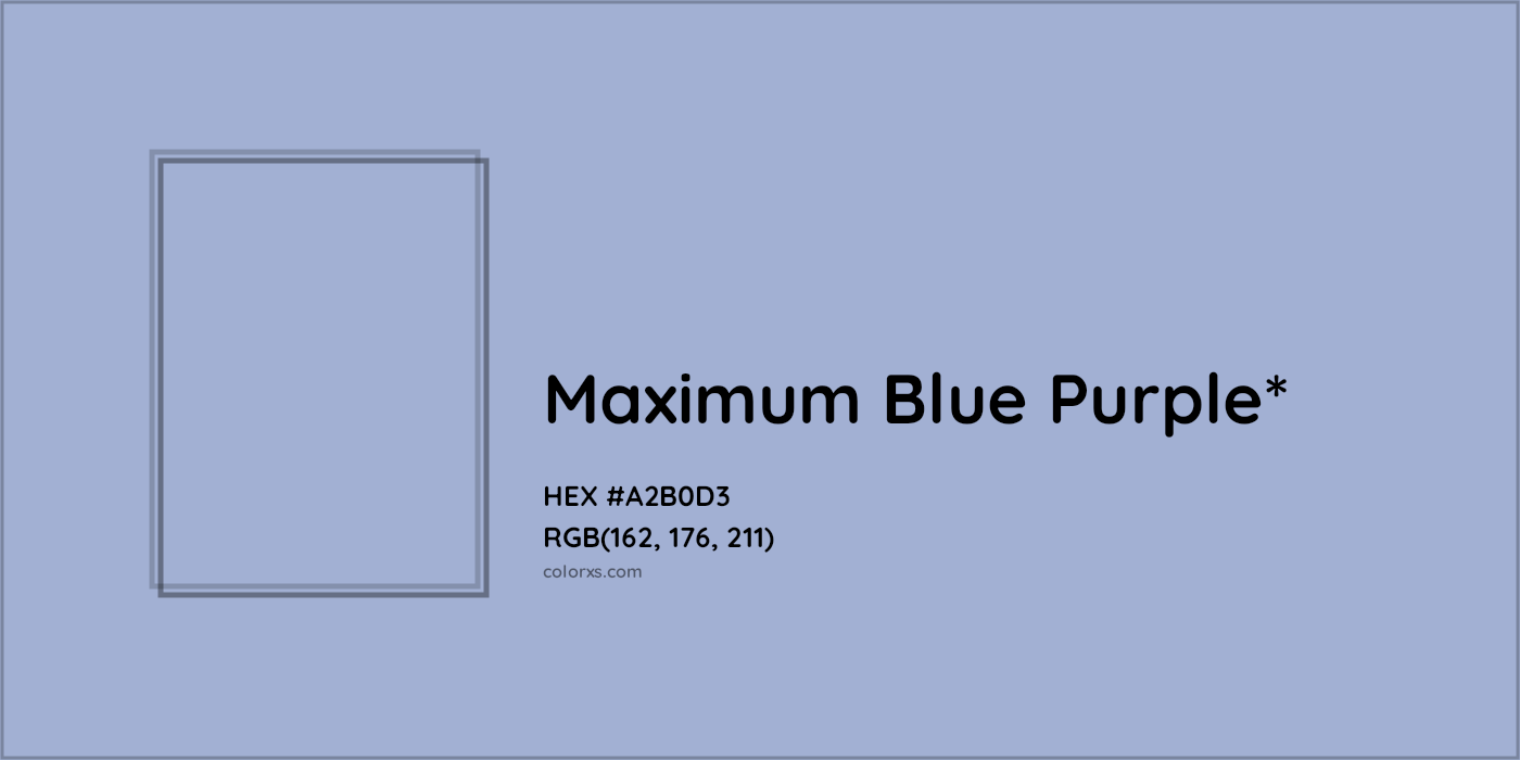HEX #A2B0D3 Color Name, Color Code, Palettes, Similar Paints, Images