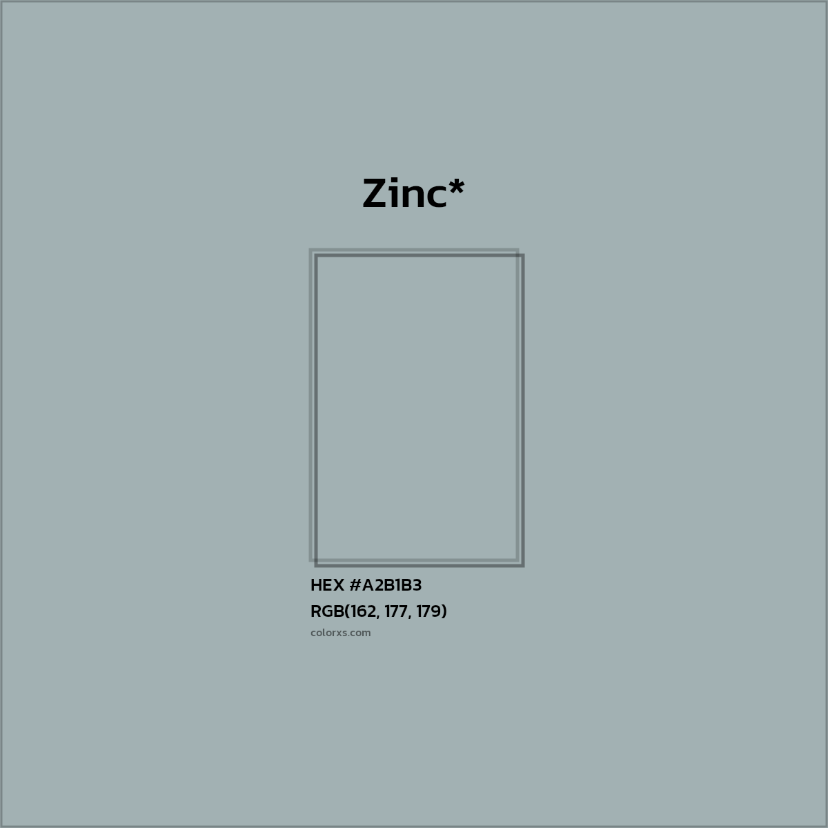 HEX #A2B1B3 Color Name, Color Code, Palettes, Similar Paints, Images