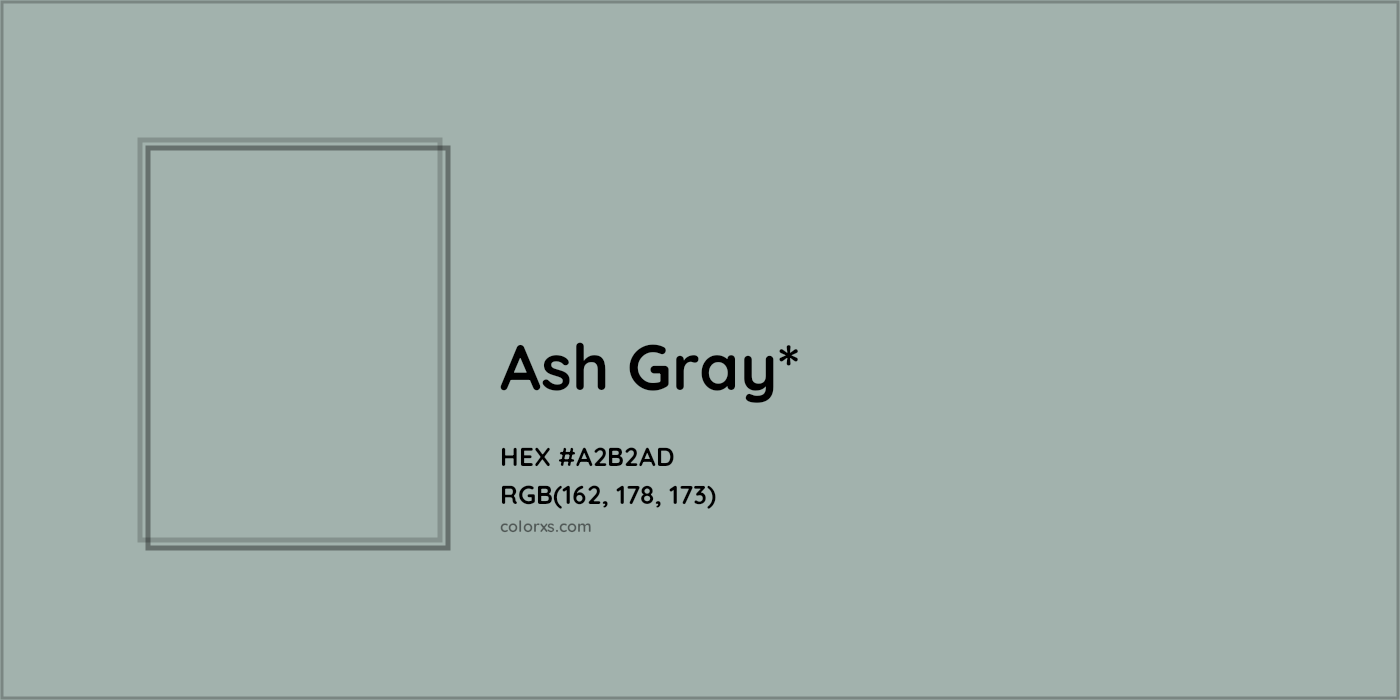 HEX #A2B2AD Color Name, Color Code, Palettes, Similar Paints, Images