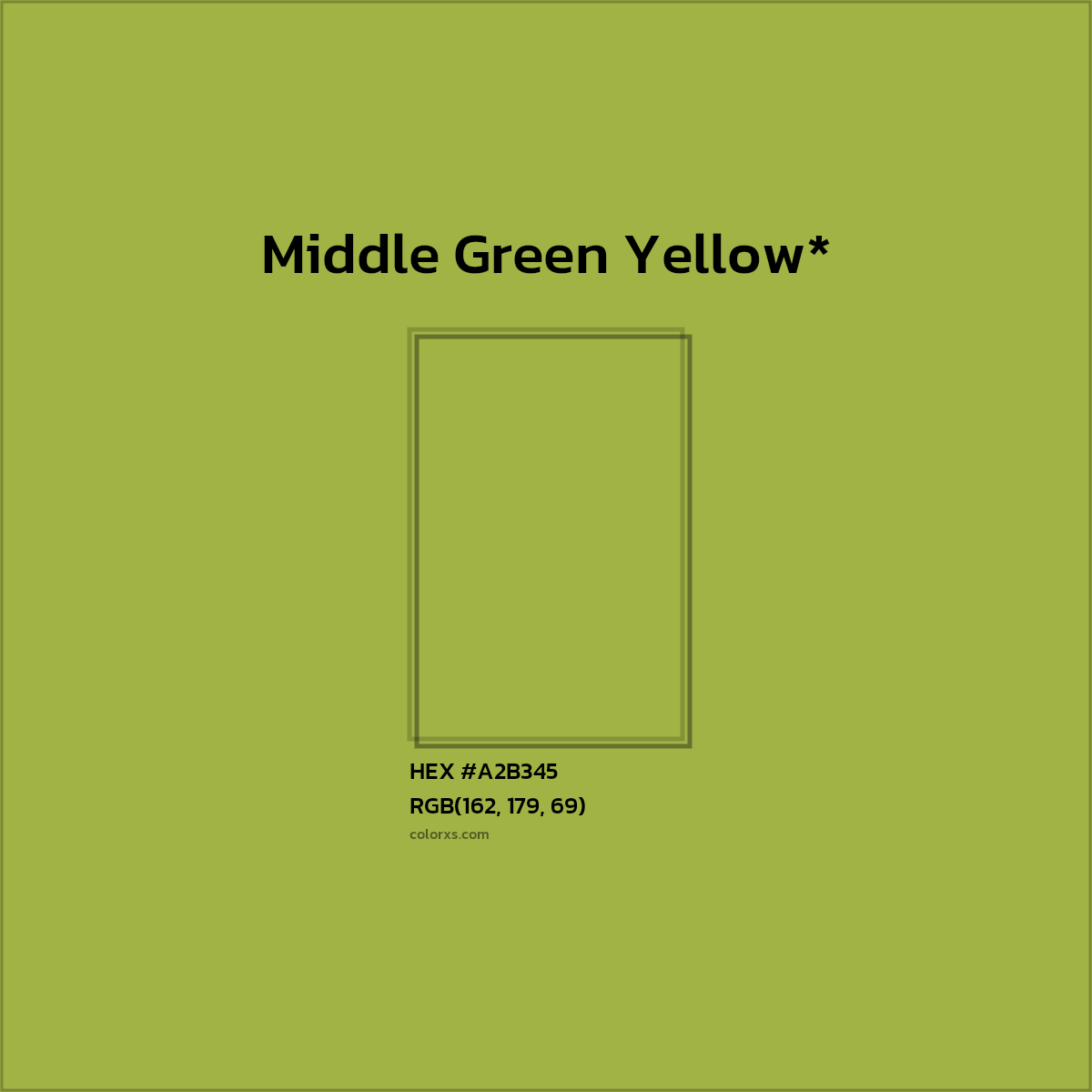 HEX #A2B345 Color Name, Color Code, Palettes, Similar Paints, Images