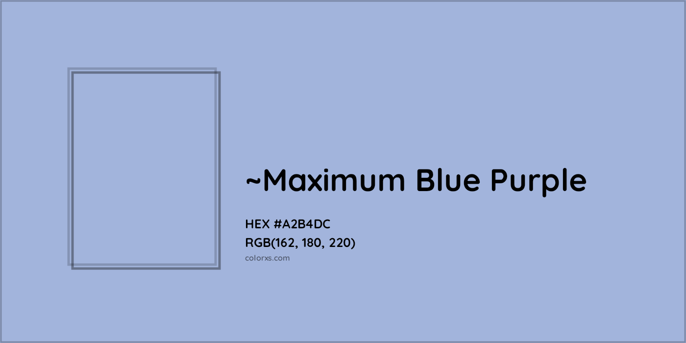 HEX #A2B4DC Color Name, Color Code, Palettes, Similar Paints, Images