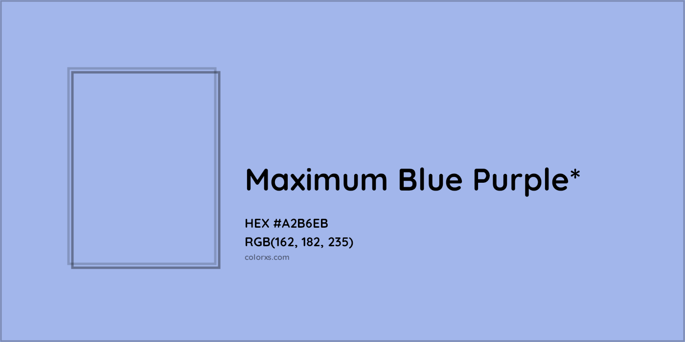 HEX #A2B6EB Color Name, Color Code, Palettes, Similar Paints, Images
